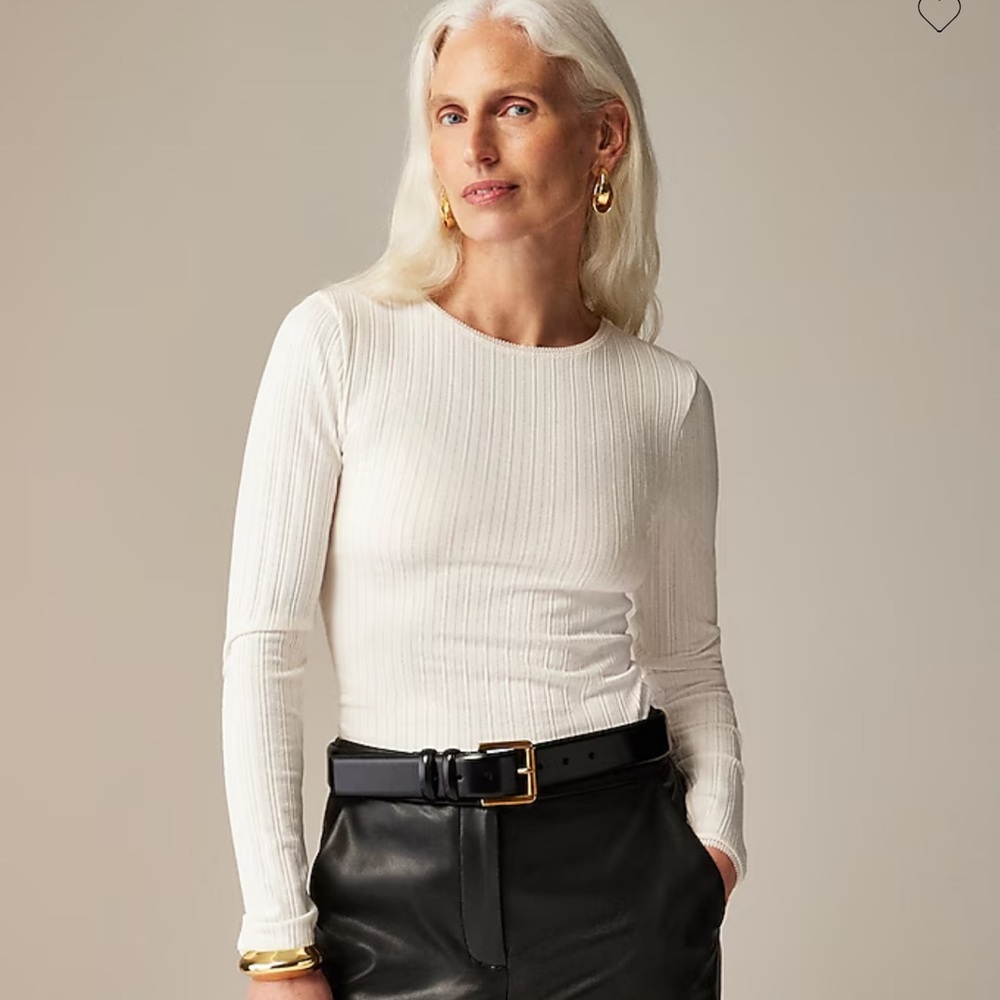 J crew Long-sleeve T-shirt in ivory brand new